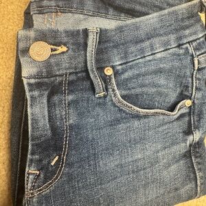 MOTHER Blue Ankle Jeans